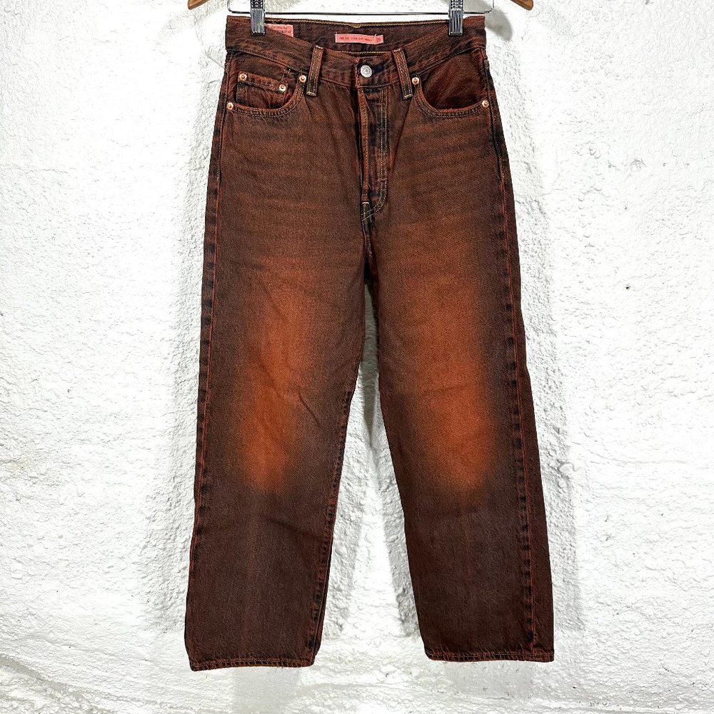 Custom Dyed Levi's Ribcage Ankle Jeans